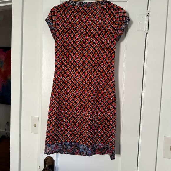 DIANE VON FURSTENBERG Kian Geometric Mini Shift Dress - Picture 5 of 10